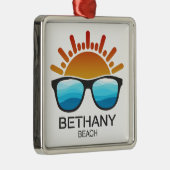 Bethany Beach Delaware Sunglasses メタルオーナメント (右)