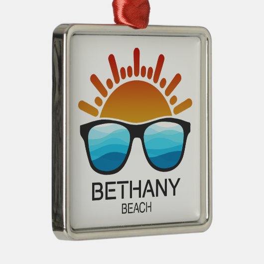 Bethany Beach Delaware Sunglasses メタルオーナメント (右)
