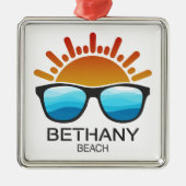 Bethany Beach Delaware Sunglasses メタルオーナメント (正面)