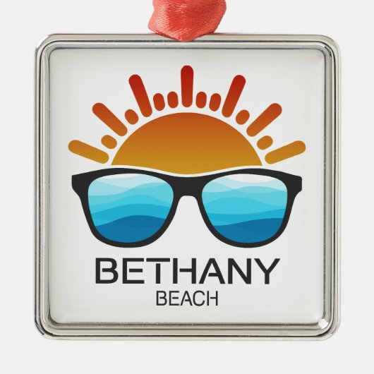 Bethany Beach Delaware Sunglasses メタルオーナメント (正面)