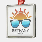 Bethany Beach Delaware Sunglasses メタルオーナメント (左)