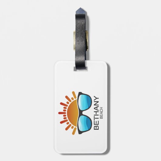 Bethany Beach Delaware Sunglasses ラゲッジタグ (裏面縦)