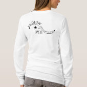 BeTheGlowOfPEO長袖Tシャツ – 白 Tシャツ (裏面)