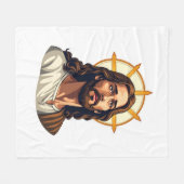 Bethlehem Star Christ Vintage Engraving Shirt フリースブランケット (正面(横))