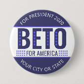 Beto政治2020年の大統領選挙 缶バッジ (正面)