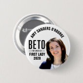 BETO 2020: Frirst Ladyのためのエイミー 缶バッジ (正面&裏面)