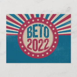 Beto 2022ヴィンテージ米国国旗の県知事選 ポストカード