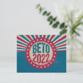 Beto 2022ヴィンテージ米国国旗の県知事選 ポストカード (スタンド正面)