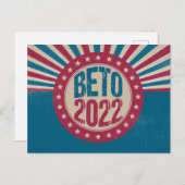 Beto 2022ヴィンテージ米国国旗の県知事選 ポストカード (正面/裏面)