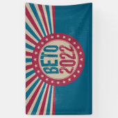 Beto 2022ヴィンテージ米国国旗の県知事選 横断幕 (縦)