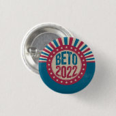 Beto 2022年、米国知事カッコいいヴィンテージ国旗 缶バッジ (正面&裏面)