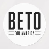 Beto For Americaミディアムサークル防水ラベル ラベル (デザイン2)