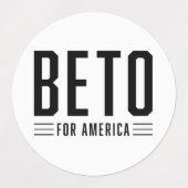 Beto For Americaミディアムサークル防水ラベル ラベル (デザイン1)