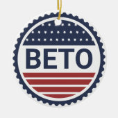 Beto Navy Blue モダン Flag 2022選挙記念碑 セラミックオーナメント (正面)