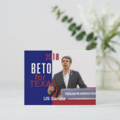 BETO O'Rourkeテキサス州2018 ポストカード (スタンド正面)