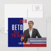 BETO O'Rourkeテキサス州2018 ポストカード (正面/裏面)