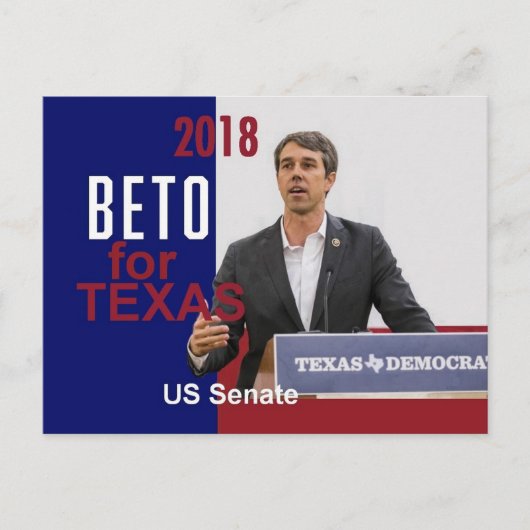 BETO O'Rourkeテキサス州2018 ポストカード (正面)