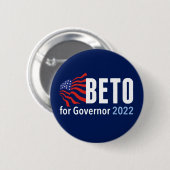 Beto O'Rourke知事2022年テキサス州選挙 缶バッジ (正面&裏面)