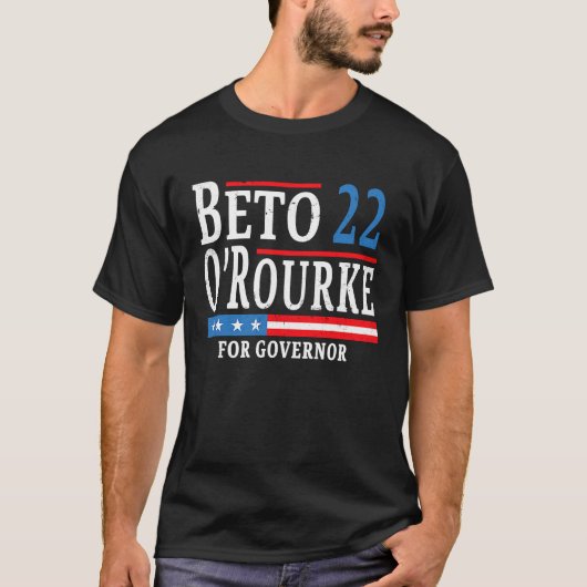 Beto O'Rourke知事2022年Betoテキサス州・コン Tシャツ (正面)