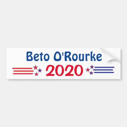 Beto O'Rourke社長2020年 バンパーステッカー (正面)
