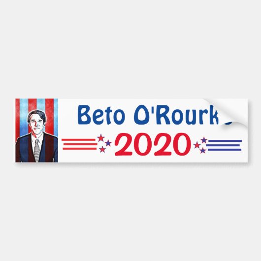 Beto O'Rourke社長2020年 バンパーステッカー (正面)