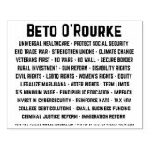 Beto O'Rourke鍵の問題4in x 5inスタンプ ラバースタンプ (インプリント)
