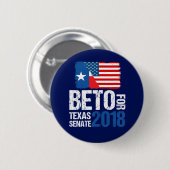 Beto O'Rourke 2018年テキサス州上院選挙 缶バッジ (正面&裏面)