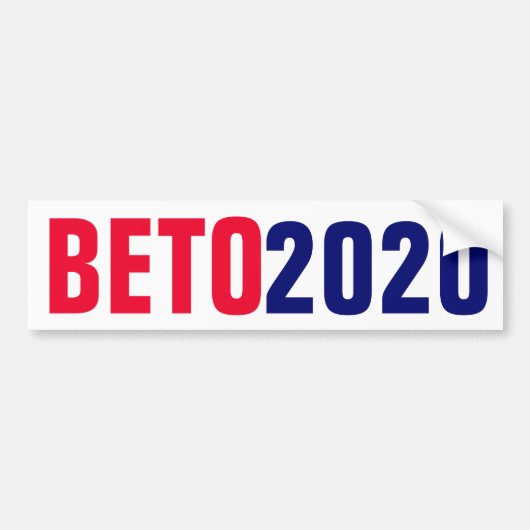 Beto O'Rourke 2020年 バンパーステッカー (正面)