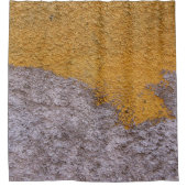 Betonの建築の壁のYelllowの荒い未加工灰色 シャワーカーテン (正面)