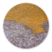 Betonの建築の壁のYelllowの荒い未加工灰色 セラミックノブ (正面)