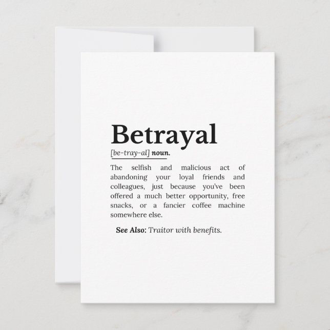 Betrayal Definition Funny Version (正面)