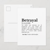 Betrayal Definition Funny Version シーズンポストカード (正面/裏面)