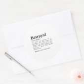 Betrayal Definition Funny Version ラウンドシール (封筒)