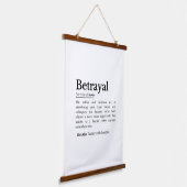Betrayal Definition Funny Version 吊り下げ型タペストリー (傾斜あり)