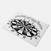 Betreten auf eigene Gefahr Dartscheibe und Pfeile ドアマット (アングル)