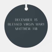 Betrothal of Mary and Joseph Advent Jesse Tree メタルオーナメント (裏面)