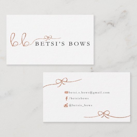 Betsiの弓 名刺 (正面/裏面)