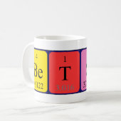 Betsyの定期的なテーブル名mag コーヒーマグカップ (正面左)