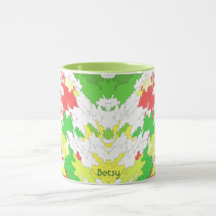 BETSY ～ホワイトグリーンレッドイエロークリスマス マグカップ