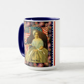 Betsy Rossの旗の愛国心が強いマグ マグカップ (正面左)