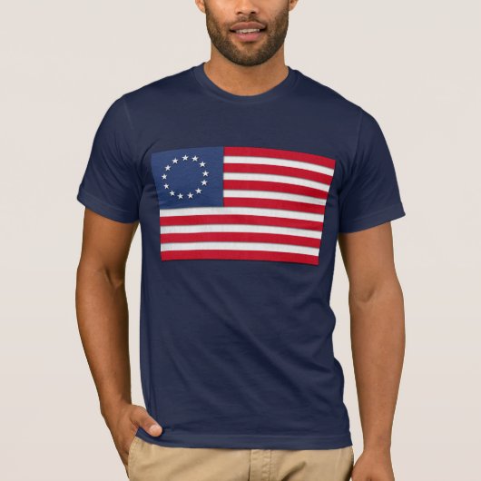 "Betsy Ross"の旗のワイシャツ Tシャツ (正面)
