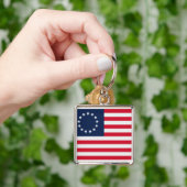 Betsy Ross 13の星の米国旗 キーホルダー (手)
