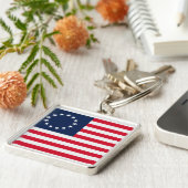 Betsy Ross 13の星の米国旗 キーホルダー (側面)