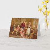 Betsy Ross, 1777 （アメリカ史） （アメリカ愛国者） カード (黄色い花)