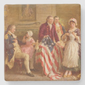 Betsy Ross, 1777 （アメリカ史） （アメリカ愛国者） ストーンコースター (正面)