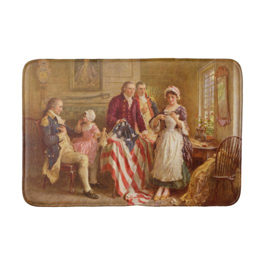 Betsy Ross, 1777 (アメリカ史) (アメリカ愛国者) バスマット (正面)