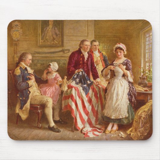 Betsy Ross, 1777 (アメリカ史) (アメリカ愛国者) マウスパッド (正面)