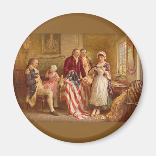 Betsy Ross, 1777 （アメリカ史） （アメリカ愛国者） マグネット (正面)