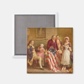 Betsy Ross, 1777 （アメリカ史） （アメリカ愛国者） マグネット (正面/裏面)