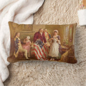 Betsy Ross, 1777 (アメリカ史) (アメリカ愛国者) ランバークッション (ブランケット)